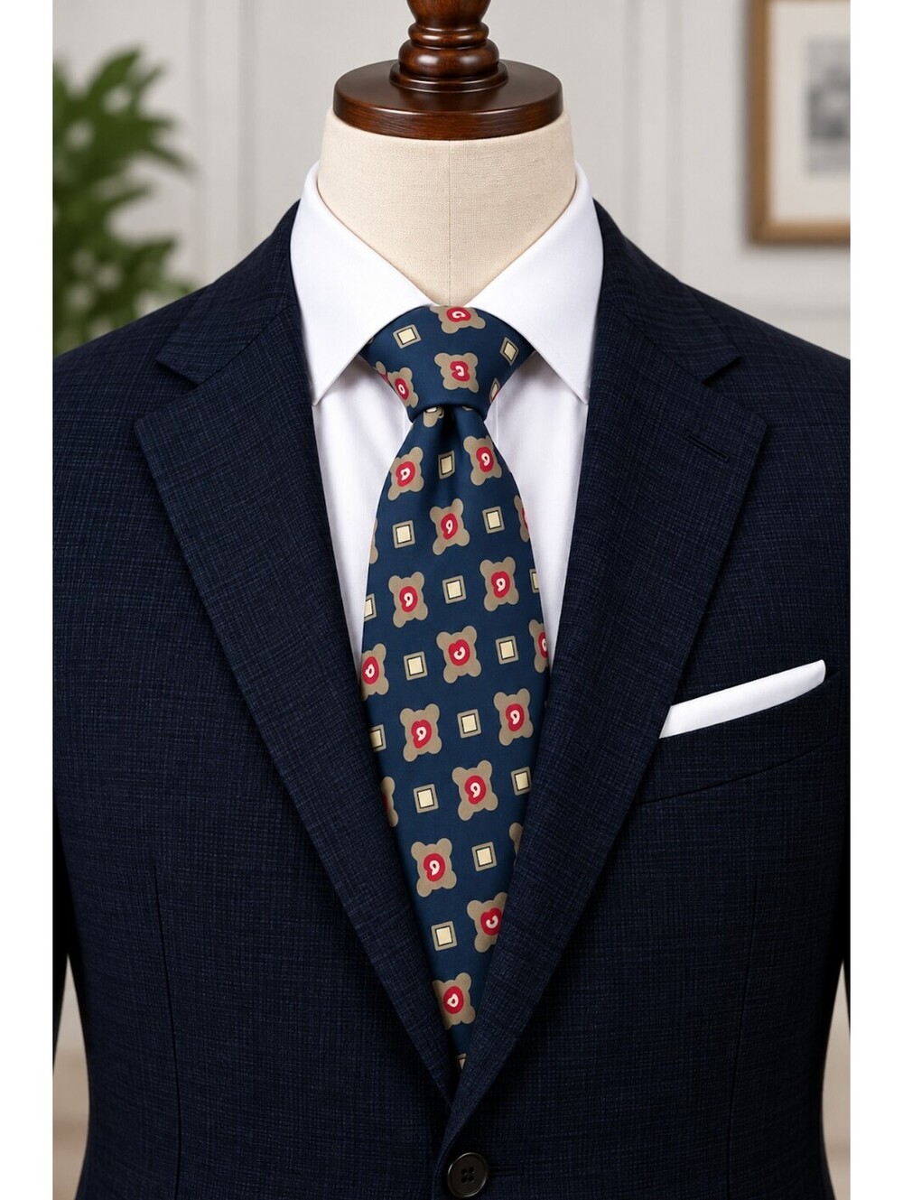 Robert Talbott for Nordstrom Men's Blue Patterned Silk Tie